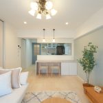 白を基調としたリビング