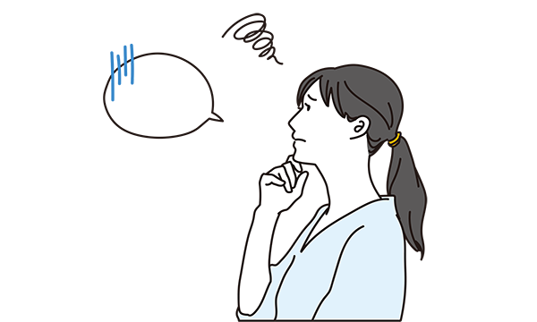 家について悩む女性