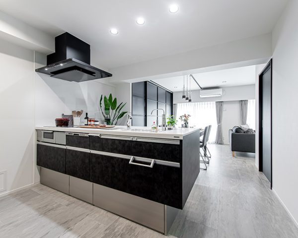 開放感のあるオープンキッチン